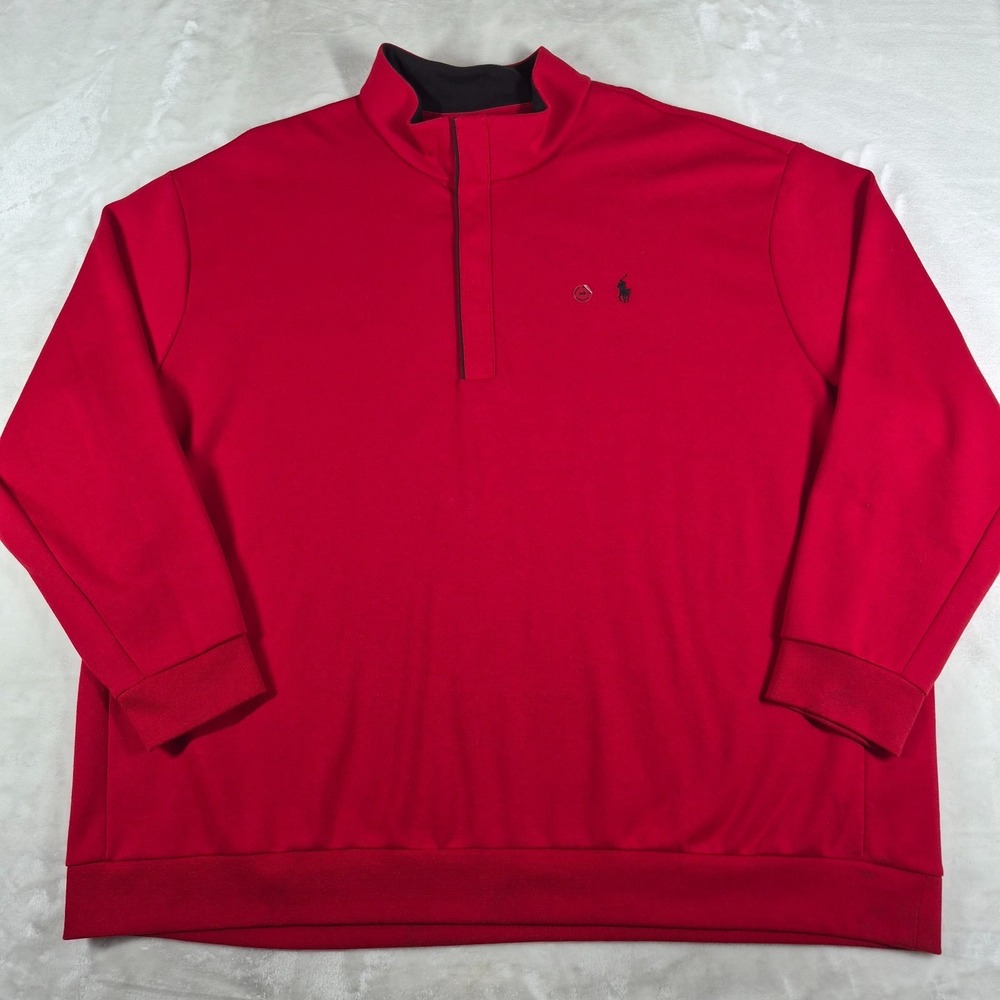 Polo Ralph Lauren Quarter Snap Jacket Men's 4XB Red Pullover Comfort Golf‎ NWOT